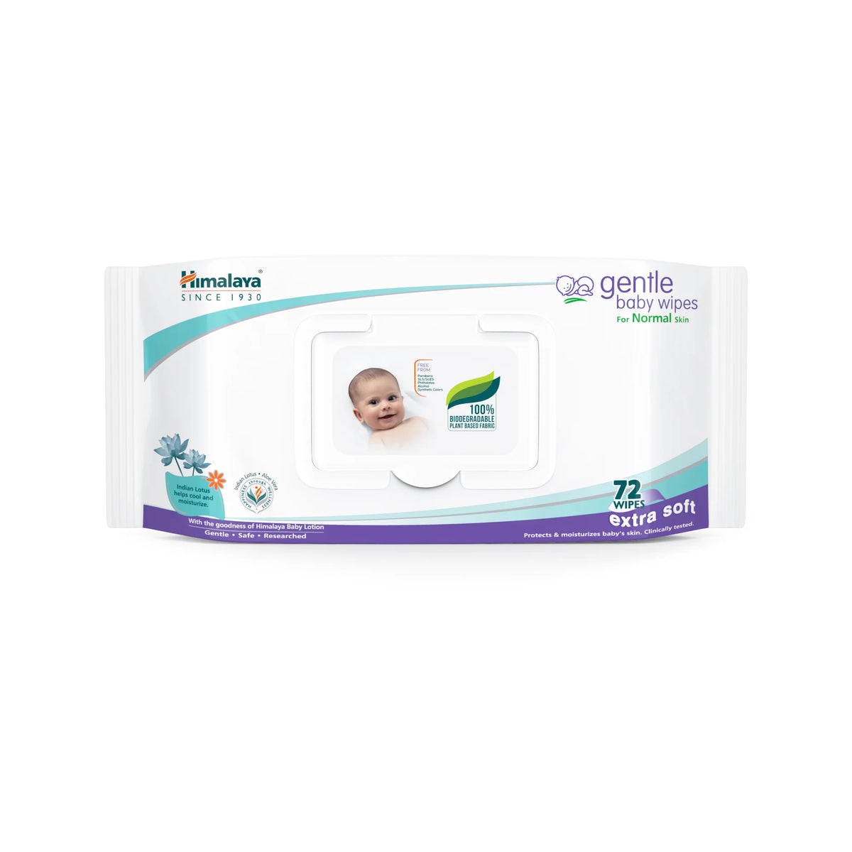 Baby wet Wipes  Himalaya    Gentle 72pcs