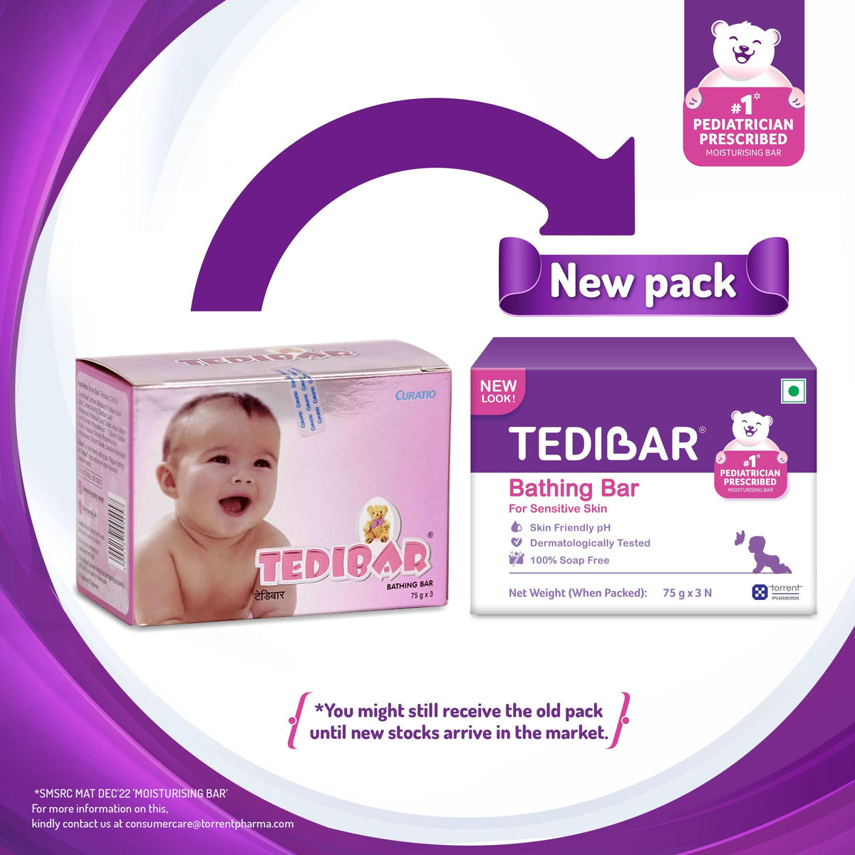 Baby Soap Twin Pack  Tedibar Moisturising 75g