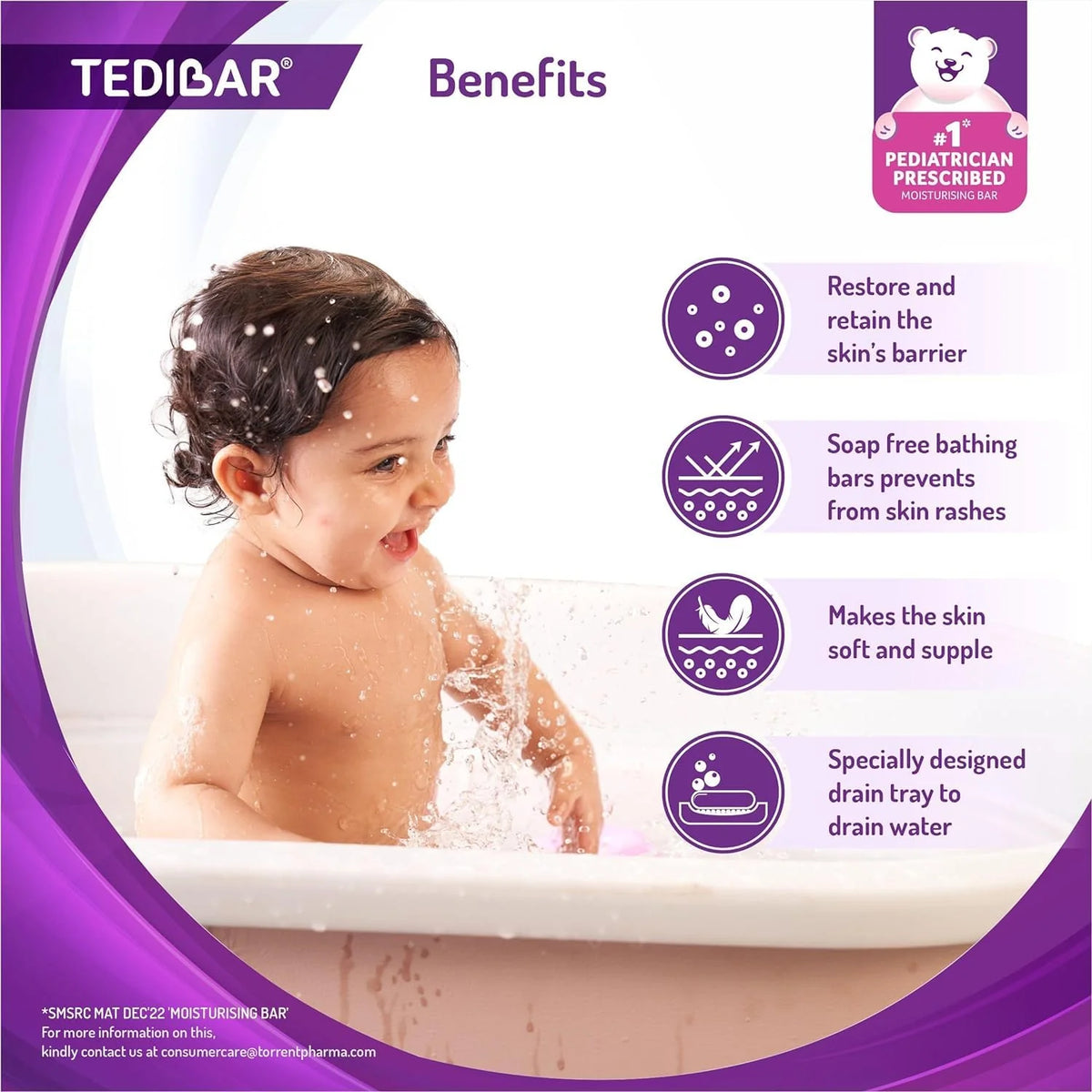 Baby Soaps Tedibar Moisturising 75g