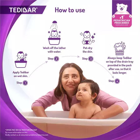 Baby Soap Twin Pack  Tedibar Moisturising 75g