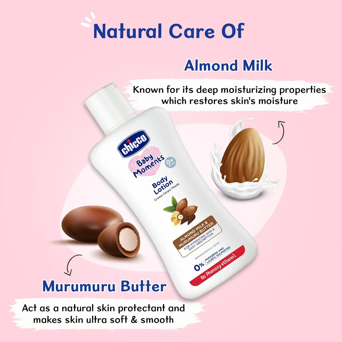 Baby Lotion  Chicco Almond Milk & Murumuru Butter 100ml