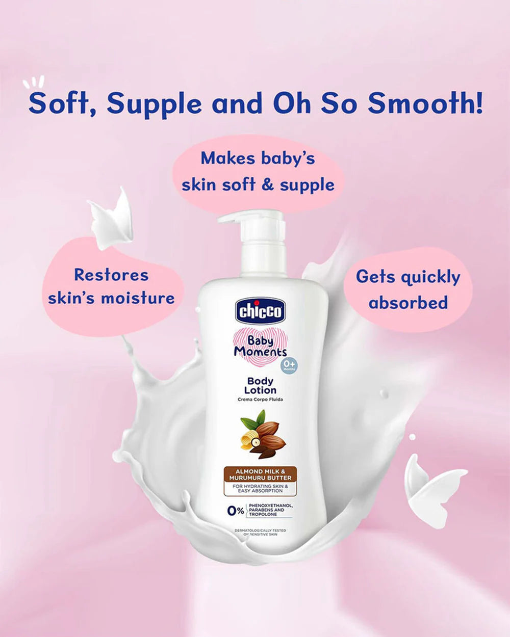 Baby Lotion  Chicco Almond Milk & Murumuru Butter 100ml