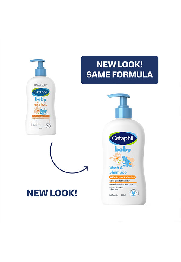 Baby Wash And Shampoo Cetaphil Organic Calendula 230ml
