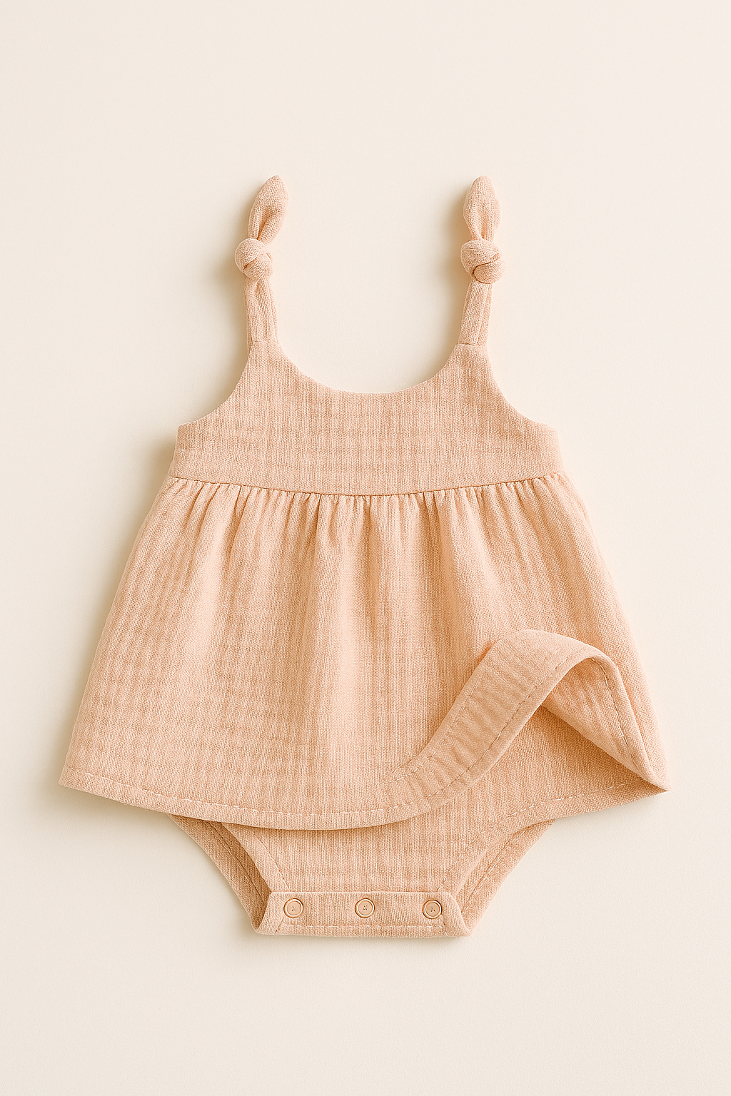 Muslin Frock Frist In Muslin With Knot Colour 0 to 3 M