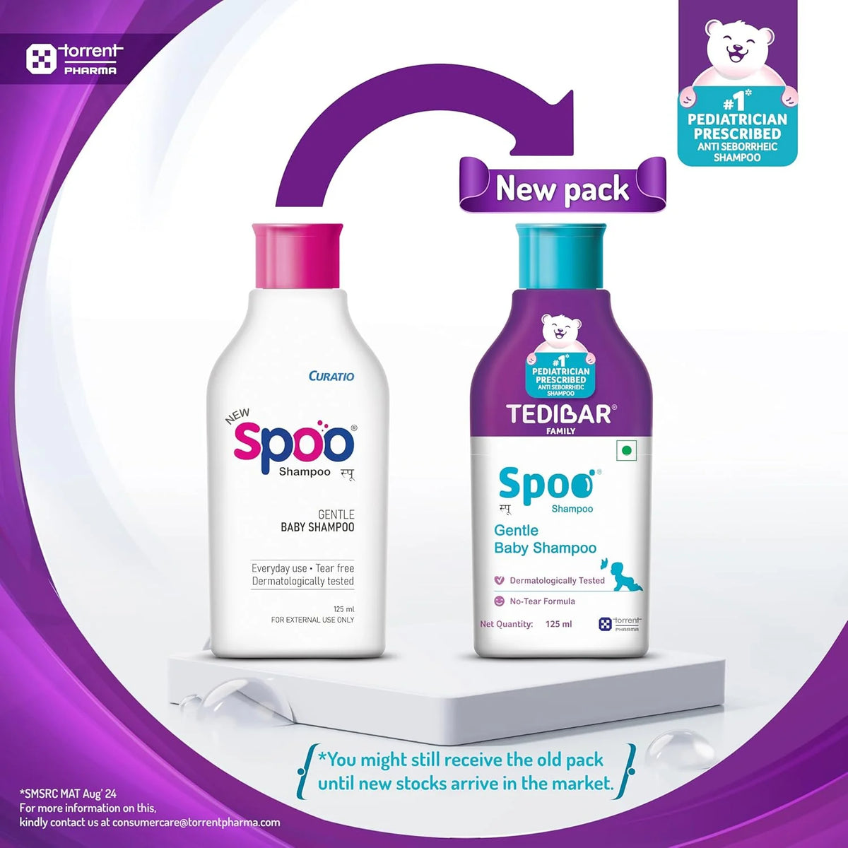 Baby Spoo Shampoo Tedibar Gentle  125ml